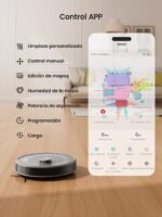 LEFANT M2 robot aspirador y friegasuelos con succión de 6000 Pa, navegación láser, 160 min y control por app - Image 2