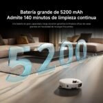 XIAOMI Robot Vacuum 5 Pro robot aspirador y friegasuelos con succión de 20000 Pa, IA, láser dToF y autolimpieza a 80 °C - Image 8