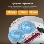 Roborock QV 35S robot aspirador y friegasuelos con succión de 10000 Pa, base multifunción y mopas giratorias elevables - Image 7