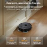 Roborock QV 35A Set Robot aspirador y friegasuelos con succión de 8000 Pa, base automática y navegación LiDAR, negro - Image 8