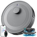 LEFANT M2 robot aspirador y friegasuelos con succión de 6000 Pa, navegación láser, 160 min y control por app